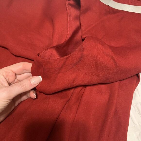 Valentino Authentic Solid Red Crew Neck Tank Knee Length Dress 4 Small Italy - Picture 8 of 9